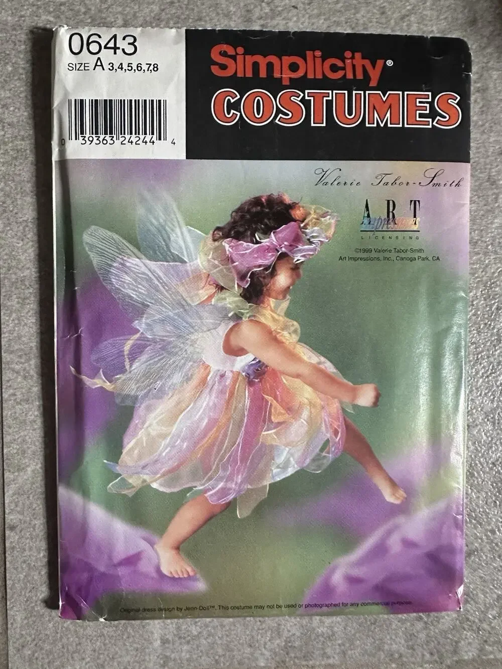 UNCUT Simplicity Child Fairy Costume 0643 Sewing Pattern Sz 3-8